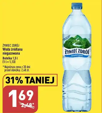 ALDI ŻYWIEC ZDRÓJ Woda źródlana niegazowana 1,5 l oferta