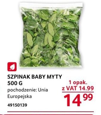 Selgros SZPINAK BABY MYTY 500 G oferta