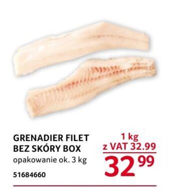 Selgros GRENADIER FILET BEZ SKÓRY BOX 1 kg oferta