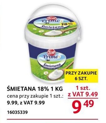Selgros ŚMIETANA 18% 1 KG oferta