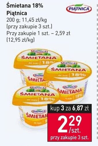 Stokrotka Śmietana 18% Piątnica 200g oferta