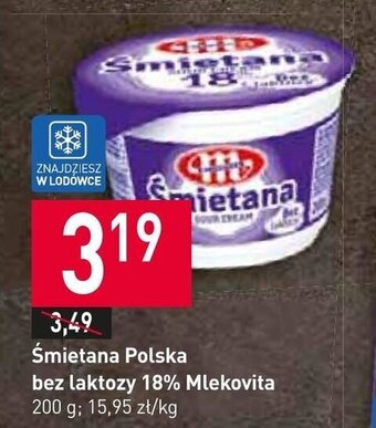 Stokrotka Śmietana Polska bez laktozy 18% Mlekovita 200 g oferta