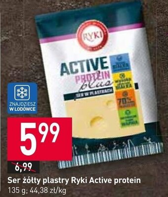 Stokrotka Ser żółty plastry Ryki Active protein 135 g oferta