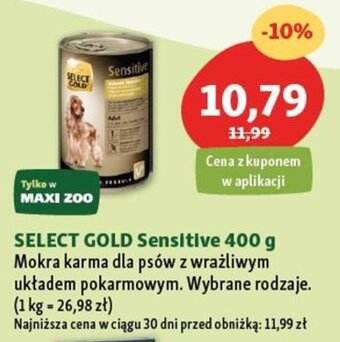 Maxi Zoo SELECT GOLD Sensitive 400 g oferta