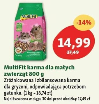Maxi Zoo MultiFit karma dla małych zwierząt 800 g oferta