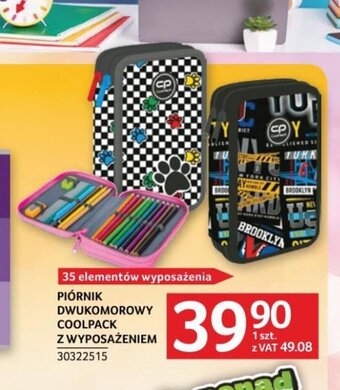 PIÓRNIK DWUKOMOROWY COOLPACK Z WYPOSAŻENIEM