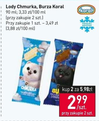 Stokrotka Lody Chmurka, Burza Koral 90 ml oferta