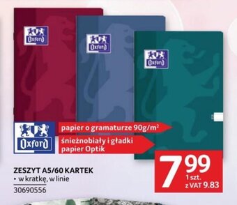 Selgros ZESZYT A5/60 KARTEK oferta