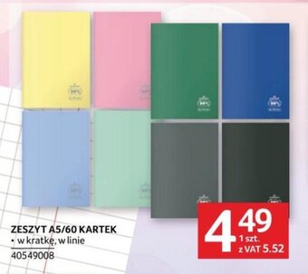 Selgros ZESZYT A5/60 KARTEK oferta