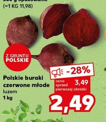 Kaufland Polskie buraki czerwone młode 1kg oferta