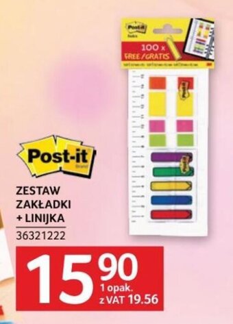 Selgros ZESTAW ZAKŁADKI + LINIJKA oferta