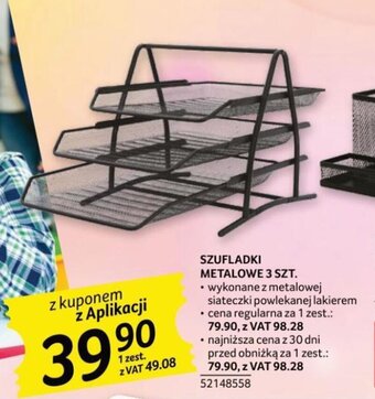 Selgros SZUFLADKI METALOWE 3 SZT. oferta