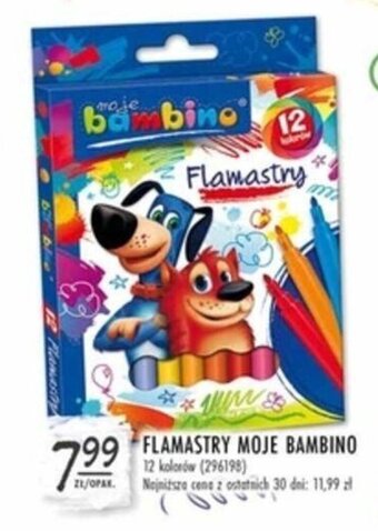 FLAMASTRY MOJE BAMBINO 12 kolorów