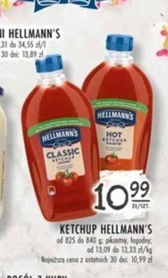 Stokrotka KETCHUP HELLMANN'S od 825 do 840 g: oferta