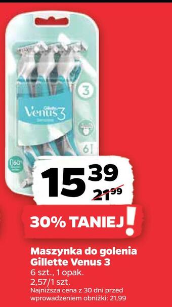 Netto Maszynka do golenia gillette venus 3 oferta
