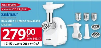 Selgros Maszynka do mielenia mięsa zelmer oferta
