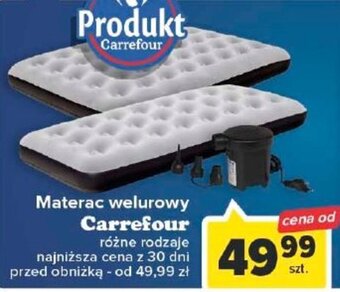 Carrefour Materac welurowy Carrefour oferta