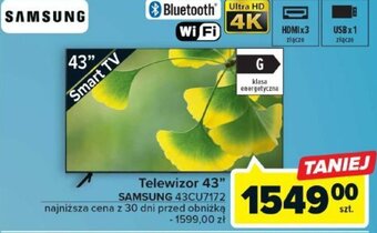 Carrefour Telewizor 43" SAMSUNG 43CU7172 oferta