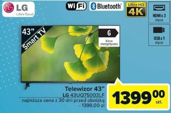 Carrefour Telewizor 43" LG 43UQ75003LF oferta