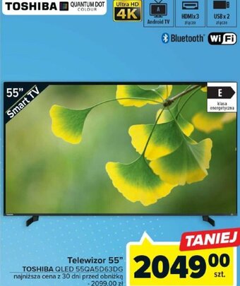 Carrefour Telewizor 55" TOSHIBA QLED 55QA5D63DG oferta