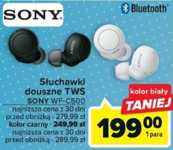 Carrefour Słuchawki douszne TWS SONY WF-C500 oferta