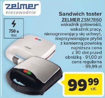 Carrefour Sandwich toster ZELMER ZSM7860 oferta