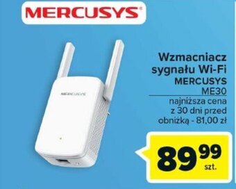 Carrefour Wzmacniacz sygnału Wi-Fi MERCUSYS ME30 oferta