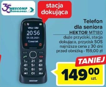 Carrefour Telefon dla seniora HEKTOR MT180 oferta
