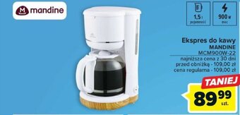 Carrefour Ekspres do kawy MANDINE MCM900W-22 oferta