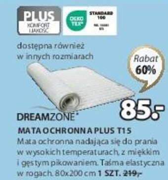 JYSK DREAMZONE MATA OCHRONNA PLUS T15 80x200cm oferta
