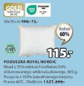 JYSK PODUSZKA ROYAL NORDIC 70x80cm oferta