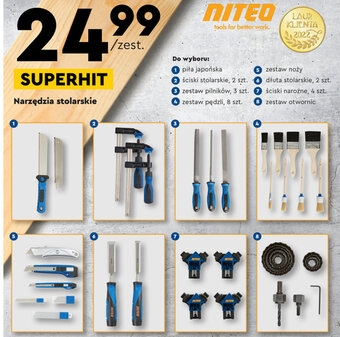 Biedronka Niteo Narzędzia stolarskie oferta