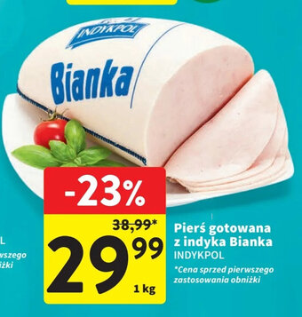 Intermarche Pierś gotowana z indyka Bianka 1 kg oferta