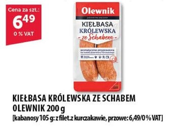 Eurocash KIEŁBASA KRÓLEWSKA ZE SCHABEM OLEWNIK 200 g oferta