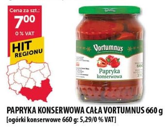 Eurocash PAPRYKA KONSERWOWA CAŁA VORTUMNUS 660 g oferta