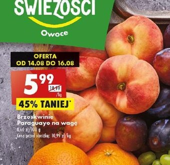 Biedronka Brzoskwinie Paraguayo na wagę 1 kg oferta
