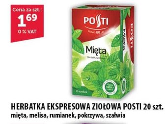 HERBATKA EKSPRESOWA ZIOŁOWA POSTI 20 szt.
