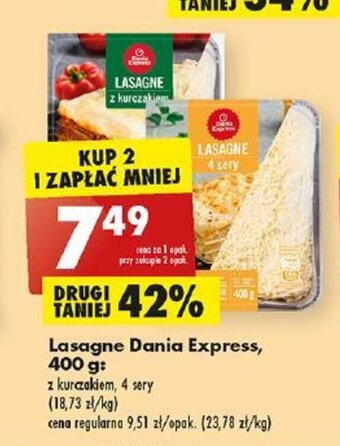 Biedronka Lasagne Dania Express, 400 g oferta