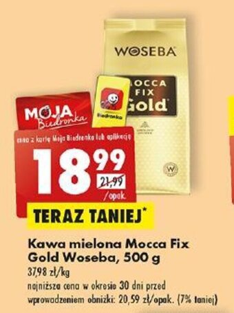 Biedronka Kawa mielona Mocca Fix Gold Woseba, 500 g oferta