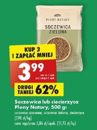 Soczewica lub ciecierzyca Plony Natury, 500 g: