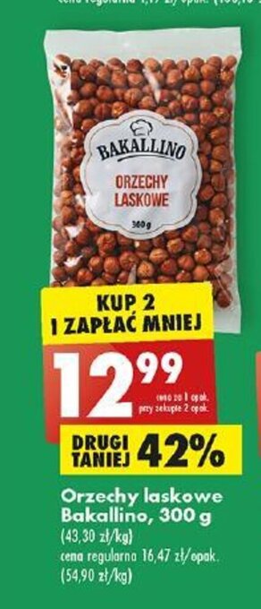Biedronka Orzechy laskowe Bakallino, 300 g oferta