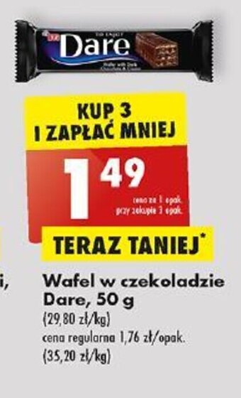 Biedronka Wafel w czekoladzie Dare, 50 g oferta