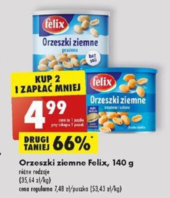 Biedronka Orzeszki ziemne Felix, 140 g oferta