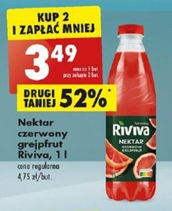 Biedronka Nektar czerwony grejpfrut Riviva, 1 l oferta