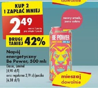 Biedronka Napój energetyczny Be Power, 500 ml oferta