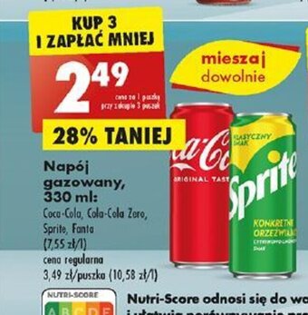 Biedronka Napój gazowany, 330 ml oferta