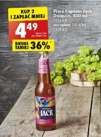 Biedronka Piwo Captain Jack Daiquiri, 400 ml oferta
