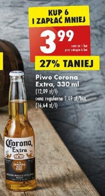 Biedronka Piwo Corona Extra, 330 ml oferta