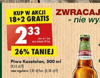 Biedronka Piwo Kasztelan, 500 ml oferta