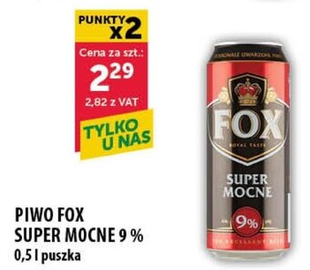 Eurocash PIWO FOX SUPER MOCNE 9 % 0,5l oferta